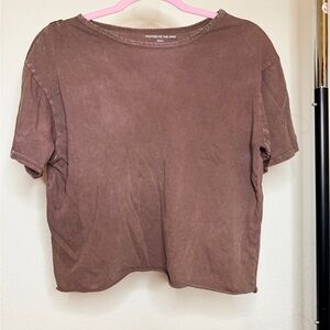 Caution to the wind acid wash tee